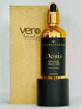 oasis-body-oil-in-golden-bottle-next-to-golden-wooden-box